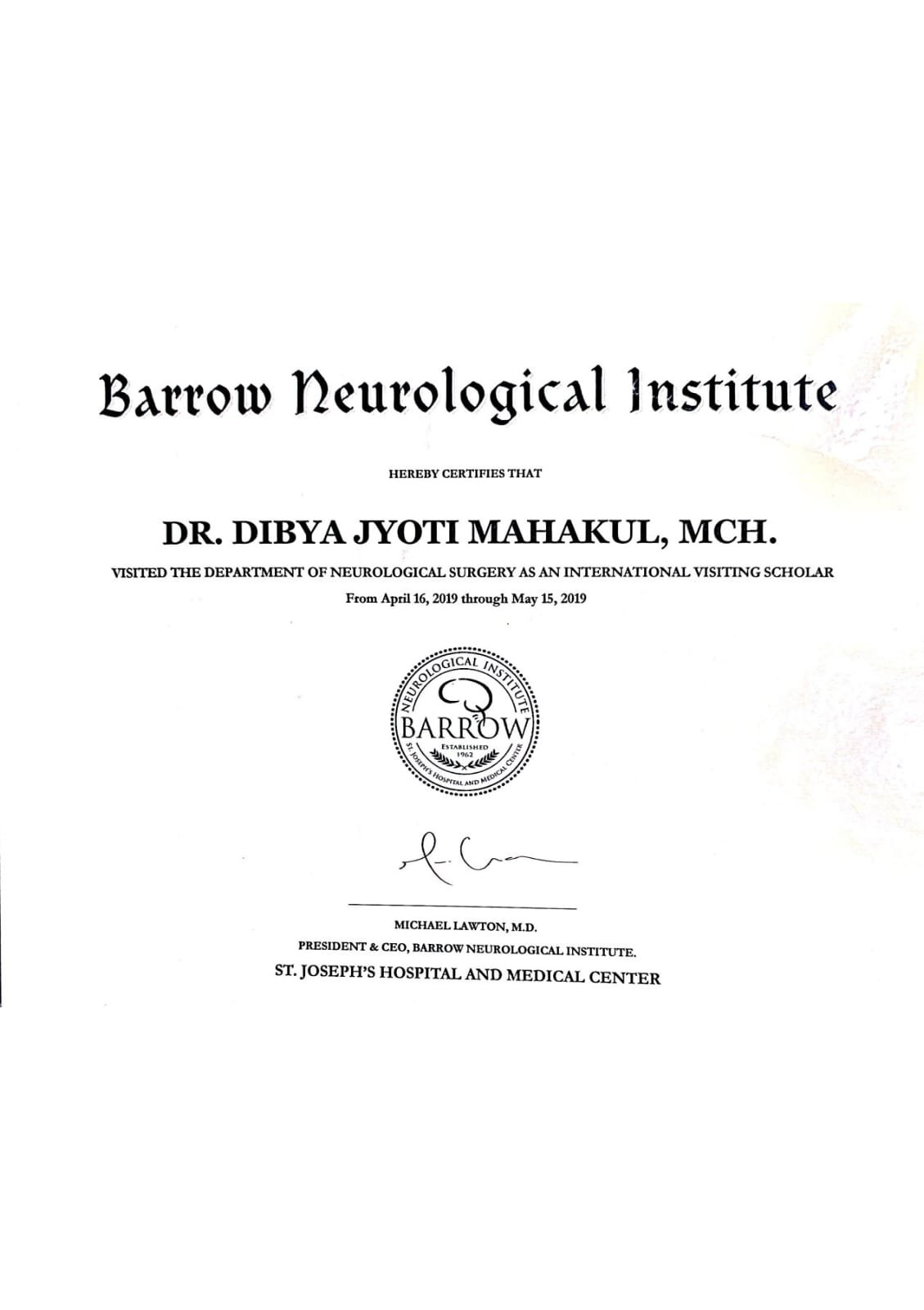 Dr. Dibya Jyoti Mahakul achievement